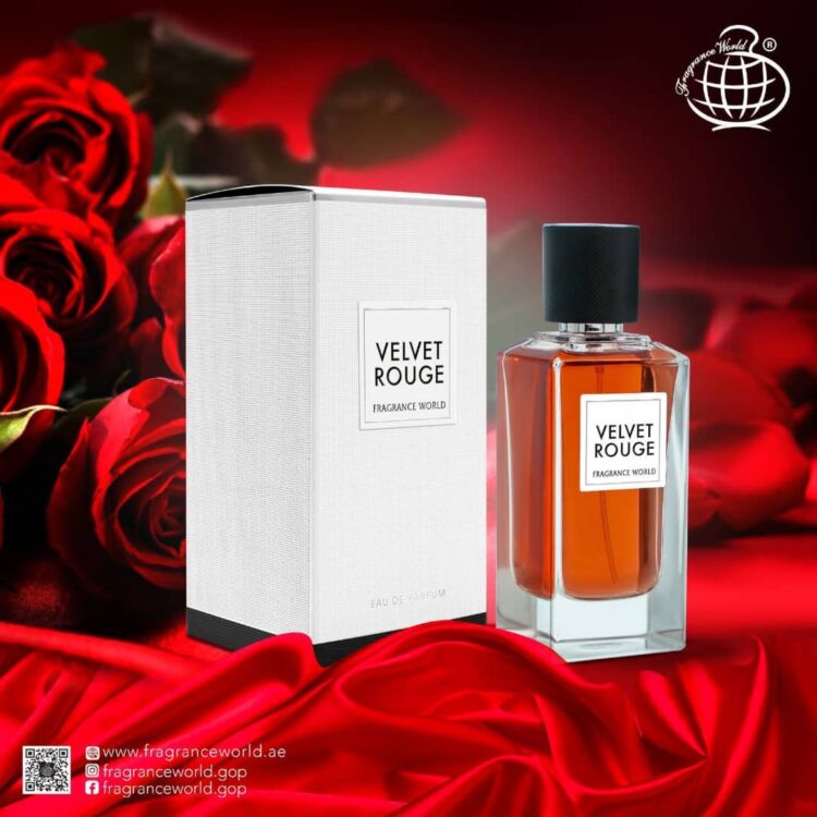 ادو پرفيوم اسپرت فراگرنس ورد مدل ولوت رژ | Fragrance World Velvet Rouge