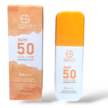 لوسیون ضد آفتاب استلین روشن کننده و ضد پیری spf50 (زرد)